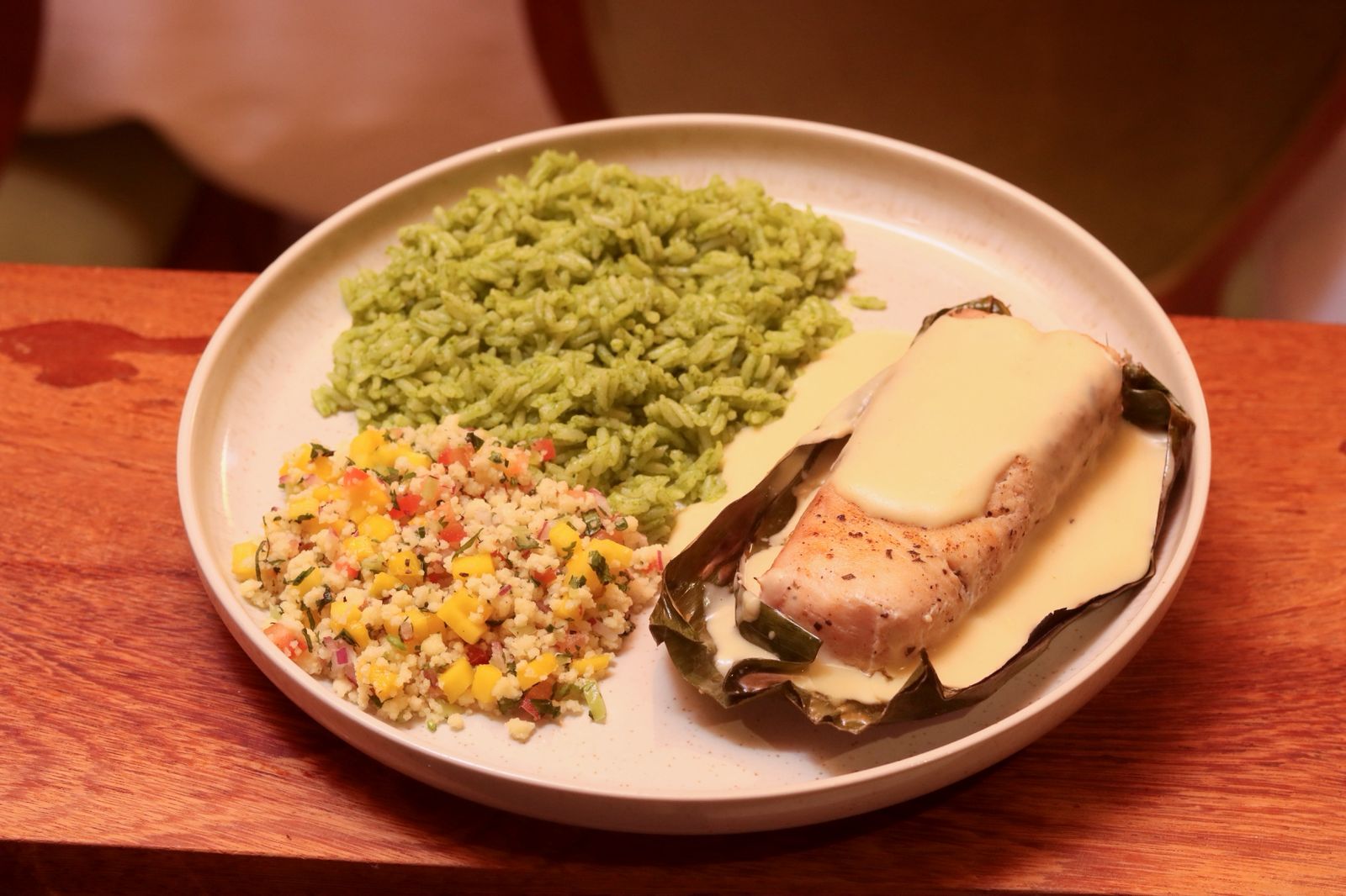 Poqueca de Filhote ao Bechamel de Tucupi